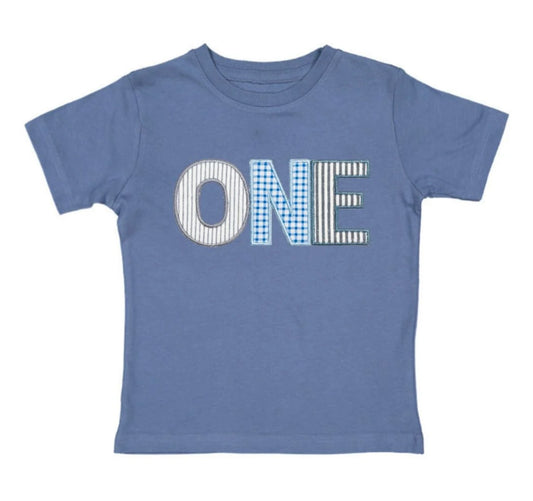 One Patchwork Patch SS T-Shirt - Indigo