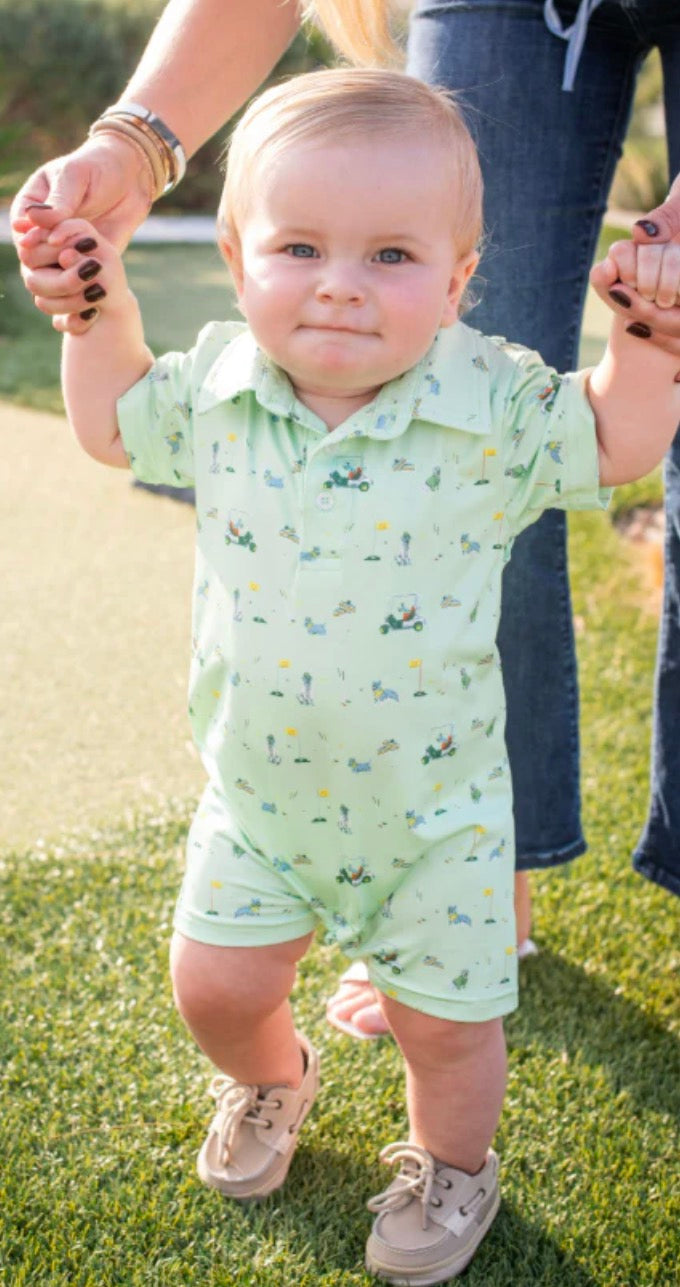 Dogwood Polo Short Sleeve Romper