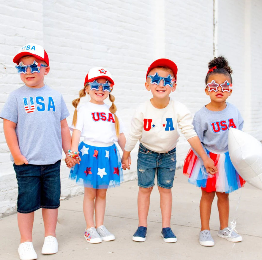 USA Flag Trucker Hat Red/White