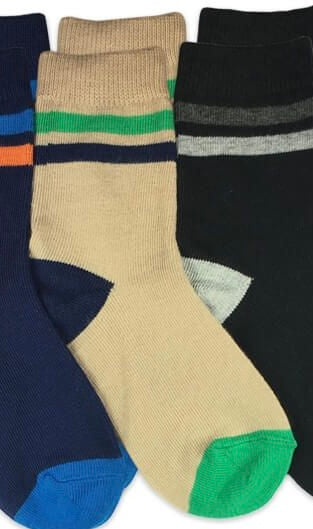 Jefferies Socks Tan Multi Crew Socks 1-Pair