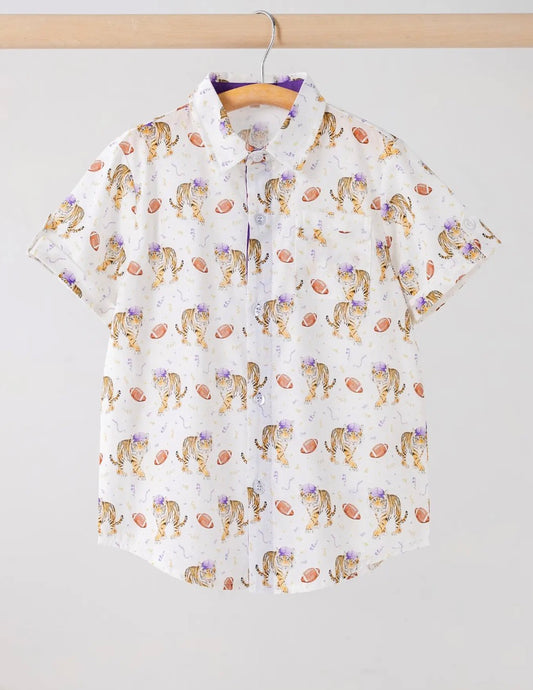 Kickoff in Louisiana Short Sleeve Collared Shirt