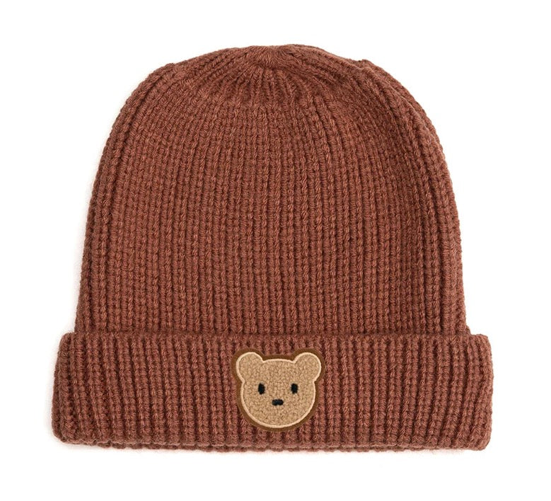 Teddy Bear Patch Beanie