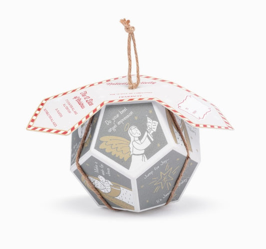 Demdaco Nativity Activity 12-sided foam dice with nativity-themed prompts for holiday family gatherings