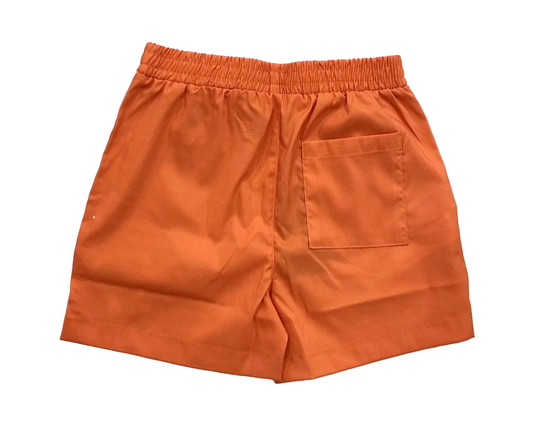 River-Performance Solid Orange Shorts