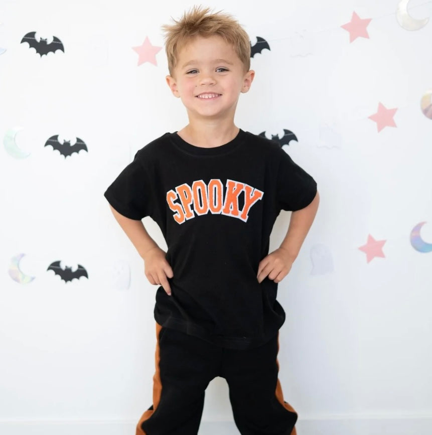 Spooky Orange Patch Halloween T-Shirt