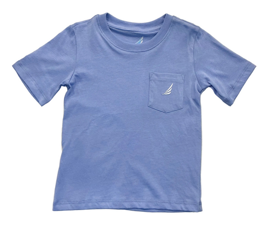 Asher Solid Pima Cotton PKT Tee-Light Blue