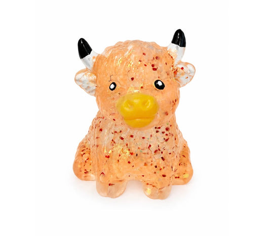 Pinch Glitter Highland Bull Squishy