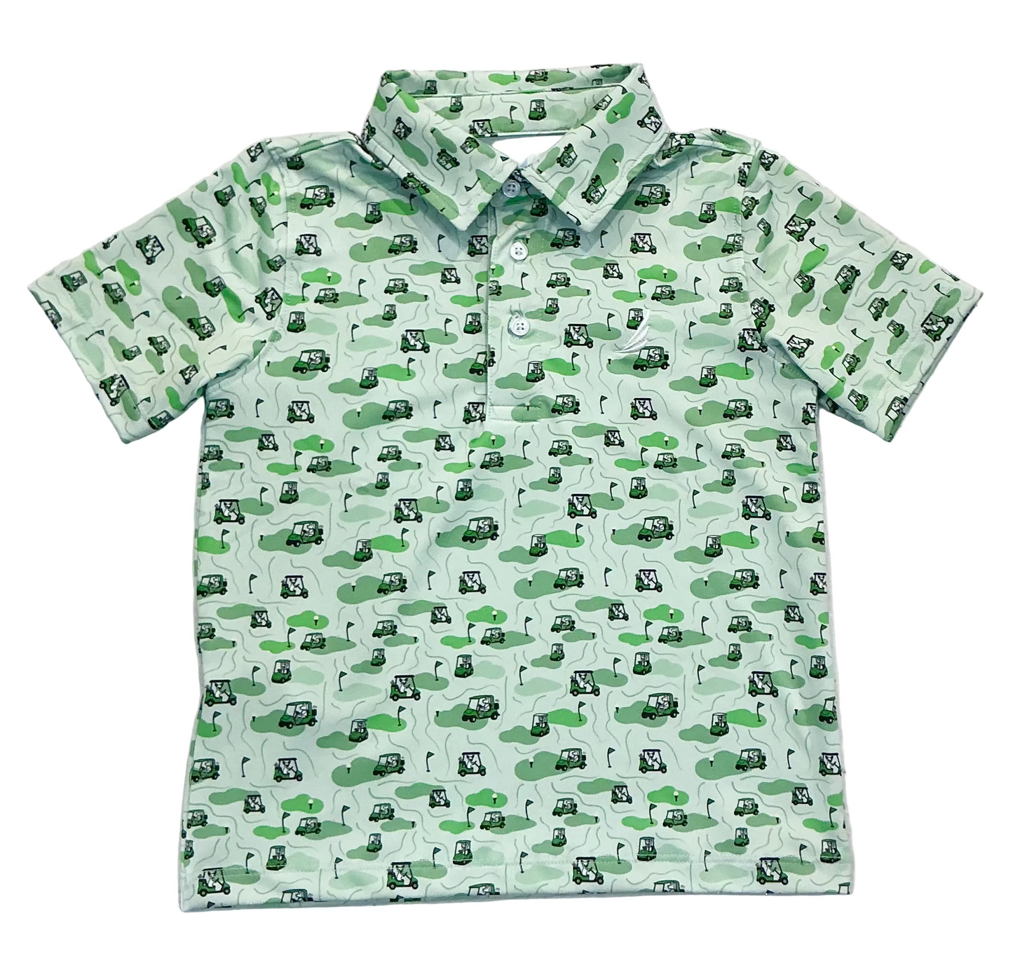 Miles-Performance Dog Golf Cart Print SS Polo