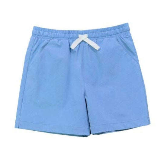 Topsail Performance Short in Light Blue by Saltwater Boys, front view