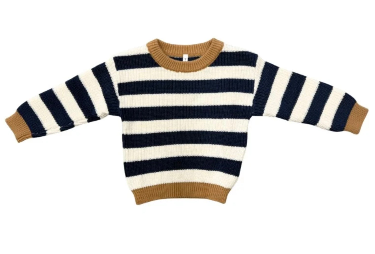 Knit Sweater - Charcoal Bronze Stripe