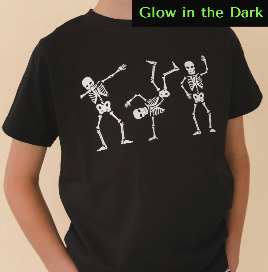 Glow in The Dark Silly Skelly Halloween T-Shirt