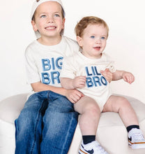 Load image into Gallery viewer, Big Bro Embroidered Blue Patch Short Sleeve T-Shirt - Heather
