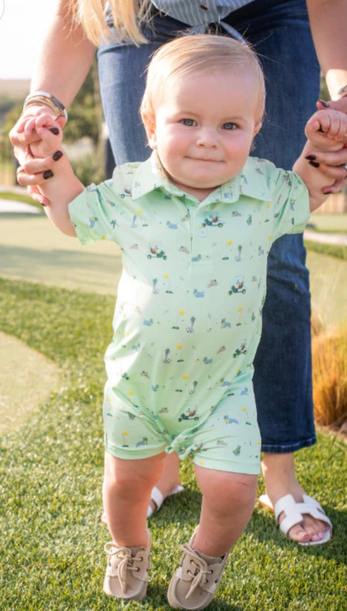 Dogwood Polo Short Sleeve Romper