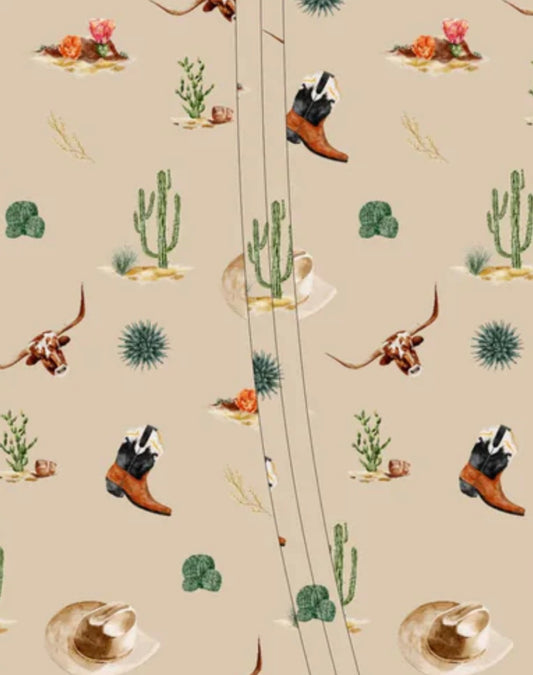 Convertible Two-Way Zipper 1pc-Desert Cowbaby