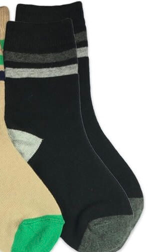 Jefferies Socks Black Multi Crew Socks 1-Pair