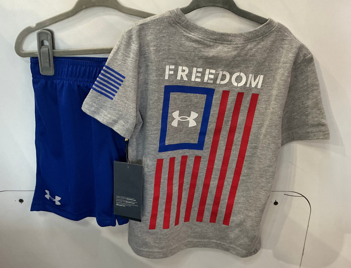 Freedom Mod Gray Tshirt and Shorts Set