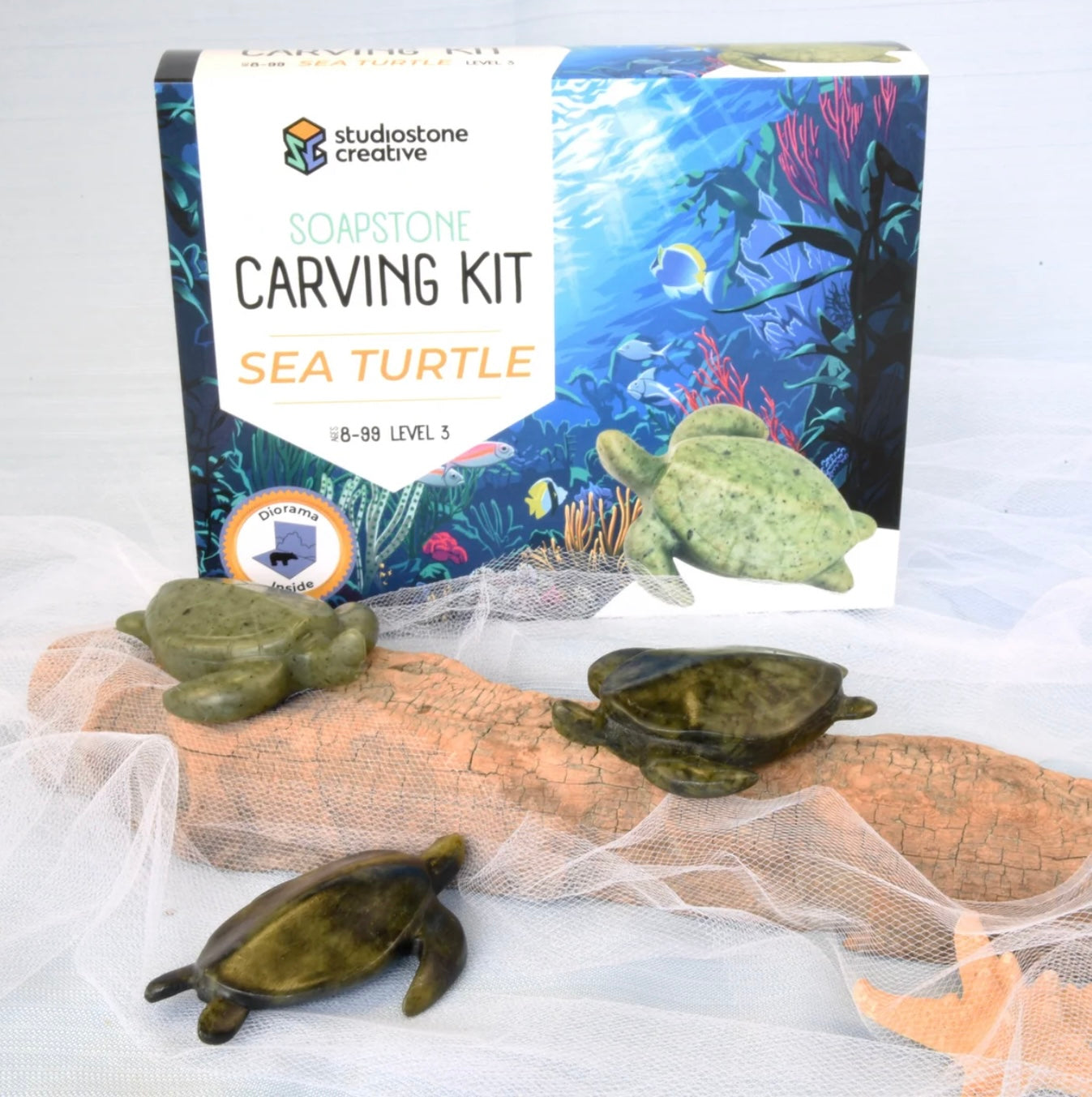 Sea Turtle - Soapstone Carving Kit