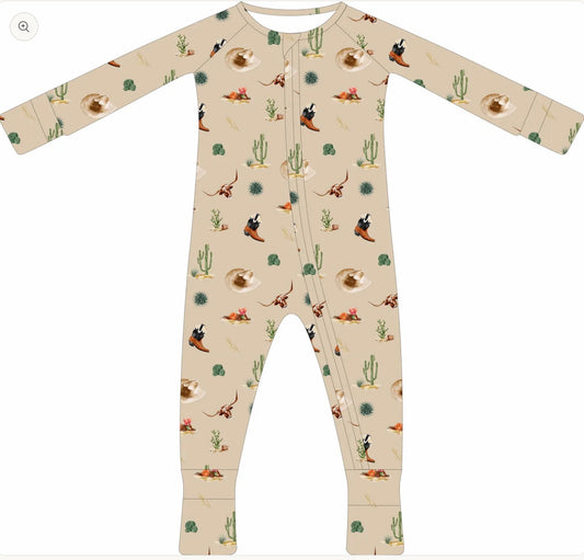 Convertible Two-Way Zipper 1pc-Desert Cowbaby