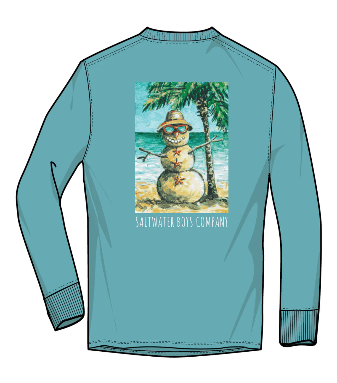 Mr Sandman LS Tee-Aqua