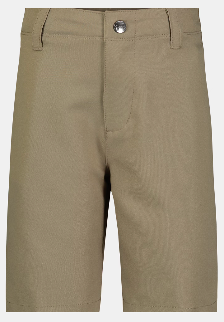 Under Armour Boys' Golf Medal Play Shorts in Canvas, double-knit polyester with adjustable waistband