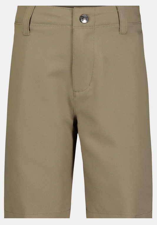 Under Armour Boys' Golf Medal Play Shorts in Canvas, double-knit polyester with adjustable waistband