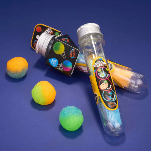Heebie Jeebies Bouncy Ball kit with powder packets and instruction guide