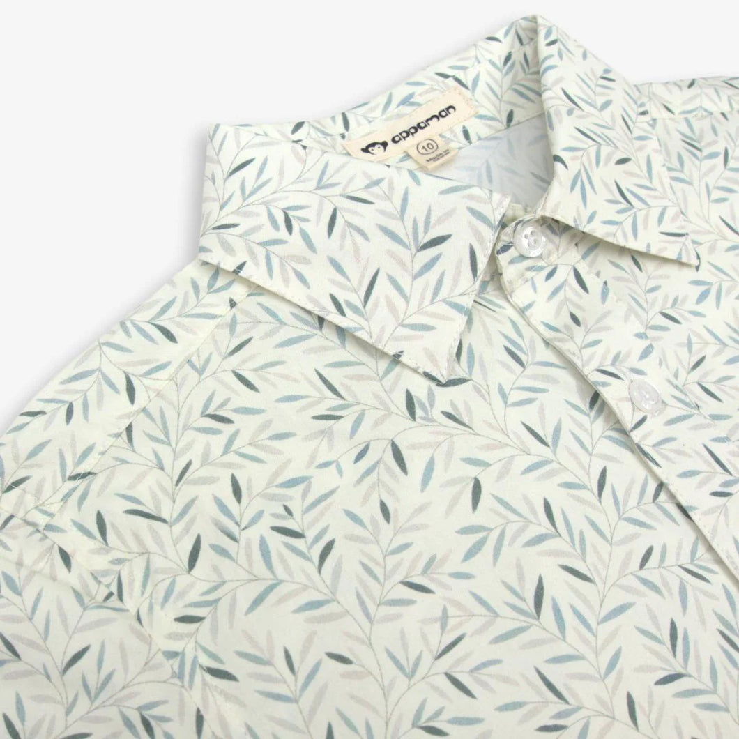 Day Party Button Up - Micro Greens