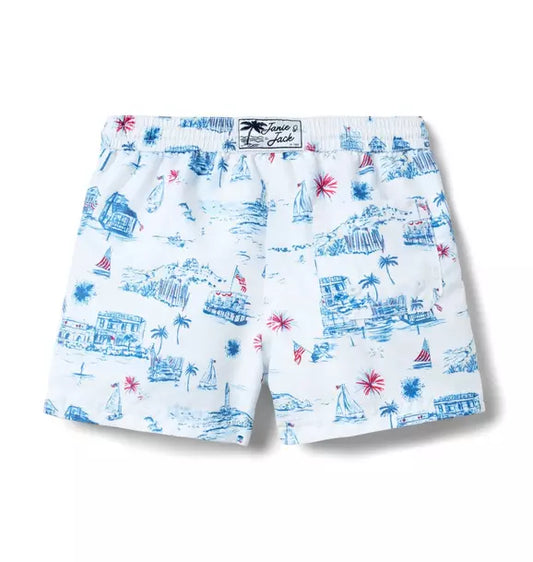 Scenic Toile Swim Trunk