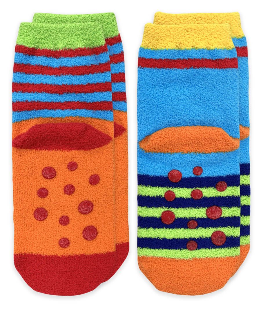 Jefferies Socks Monster Fuzzy Non-Skid Slipper Socks 2-Packc