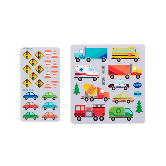 Ooly - Play Again Reusable Sticker Fun - Working Wheels