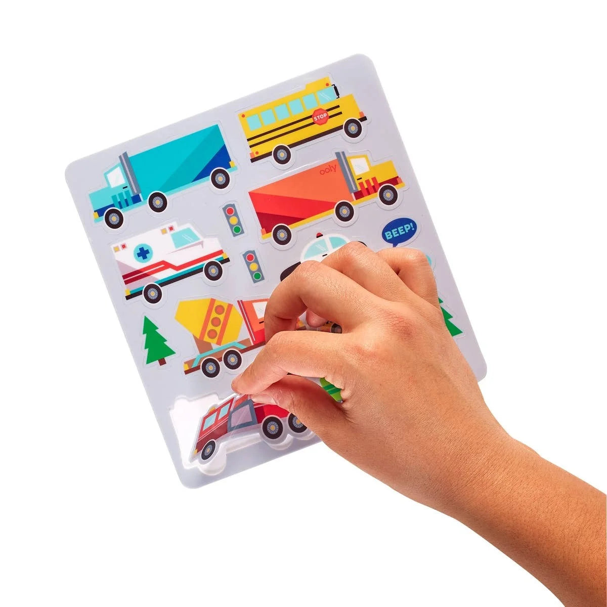 Ooly - Play Again Reusable Sticker Fun - Working Wheels
