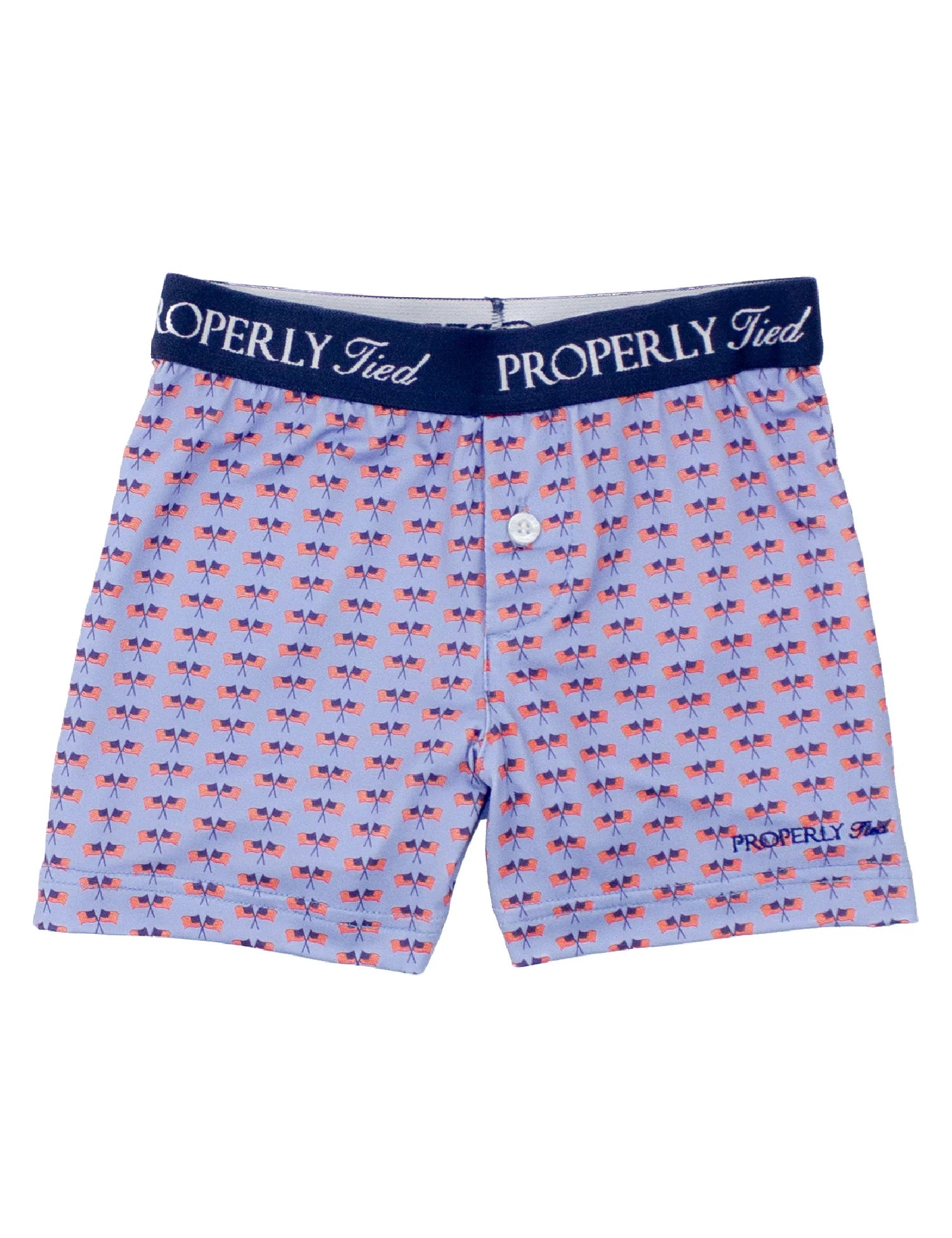 Inlet Boxer Brief in Freedom Flag by Properly Tied—lightweight, breathable performance basics