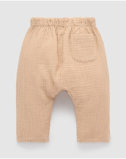 Slouchy Crinkle Cotton Pants - Burrito