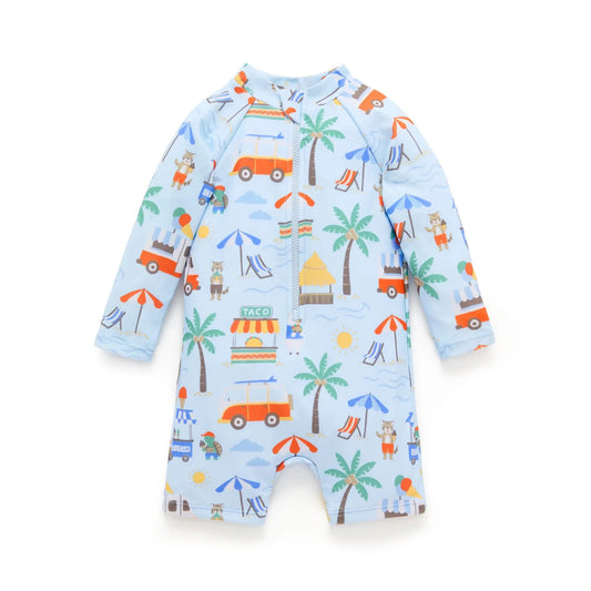 Printed L/S Sunsuit - Cancun
