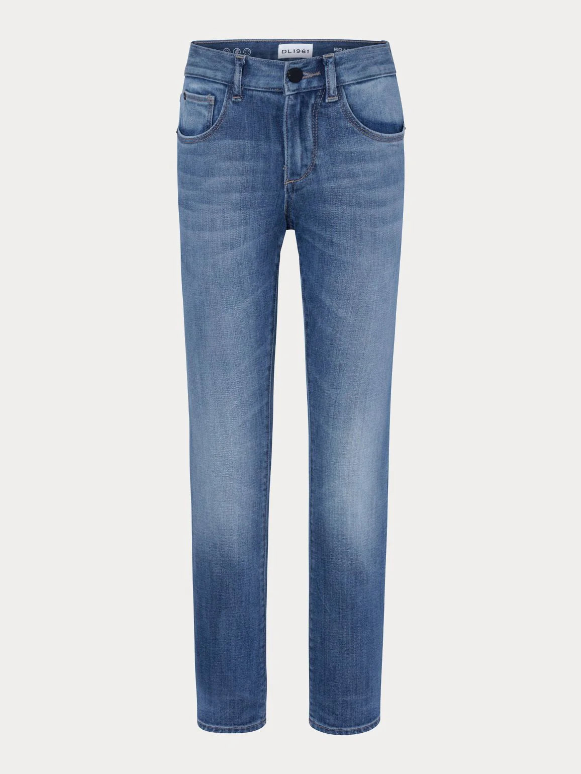 Brady Slim Fresh jeans by DL 1961—mid-light wash slim fit with contrast stitching detail
