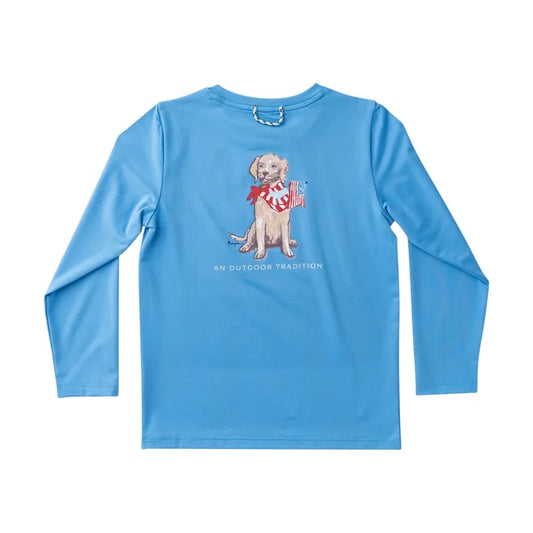 Pro Performance LS T-Shirt-Marina Blue-Dog