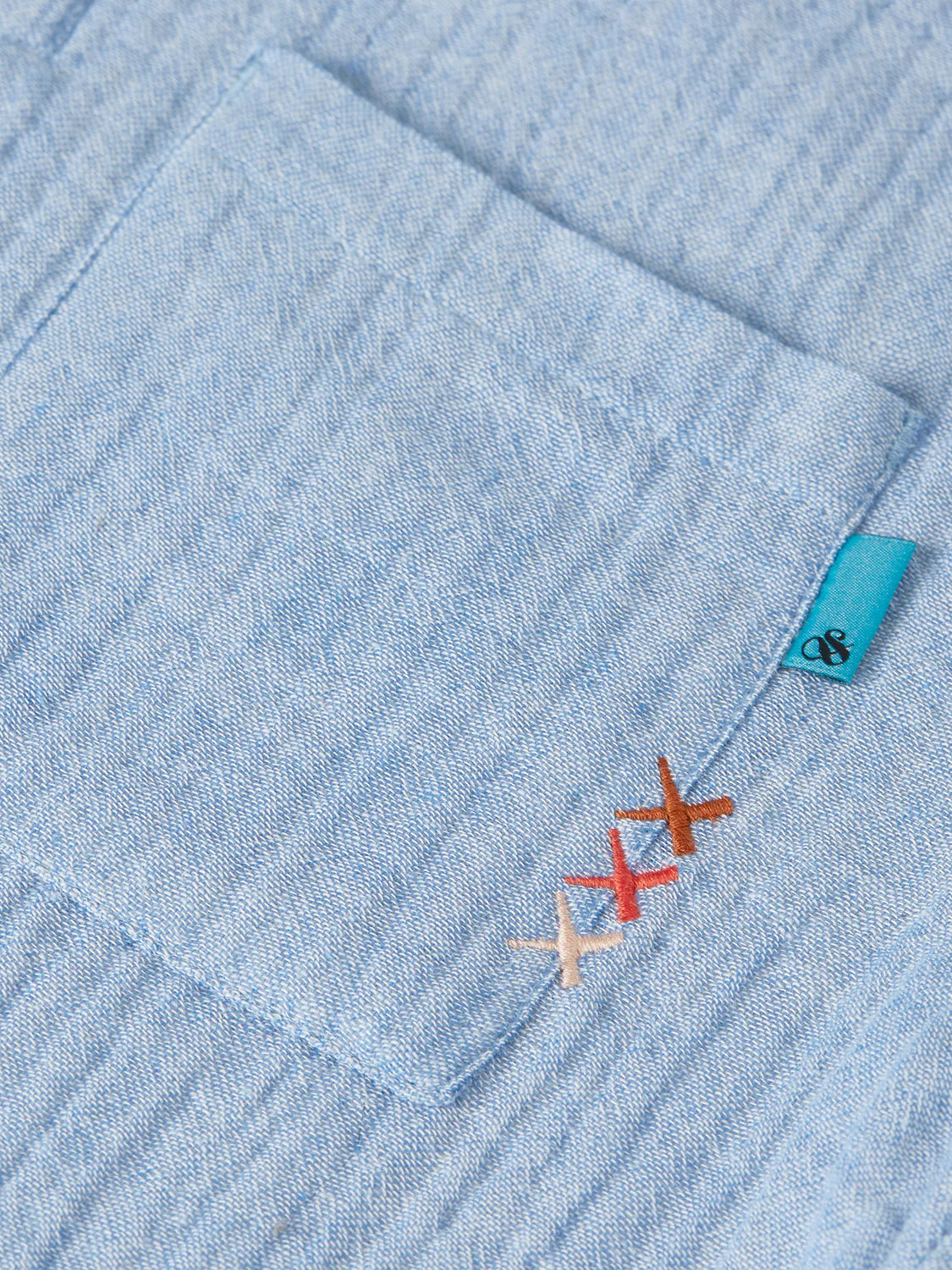 Cotton Chambray Short Sleeve Shirt