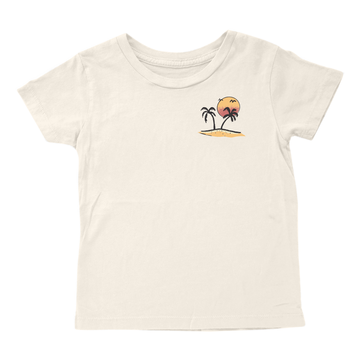 Natural stone blue cotton raglan tee by Tiny Whales