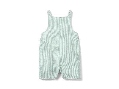 Green Microstripe Overalls