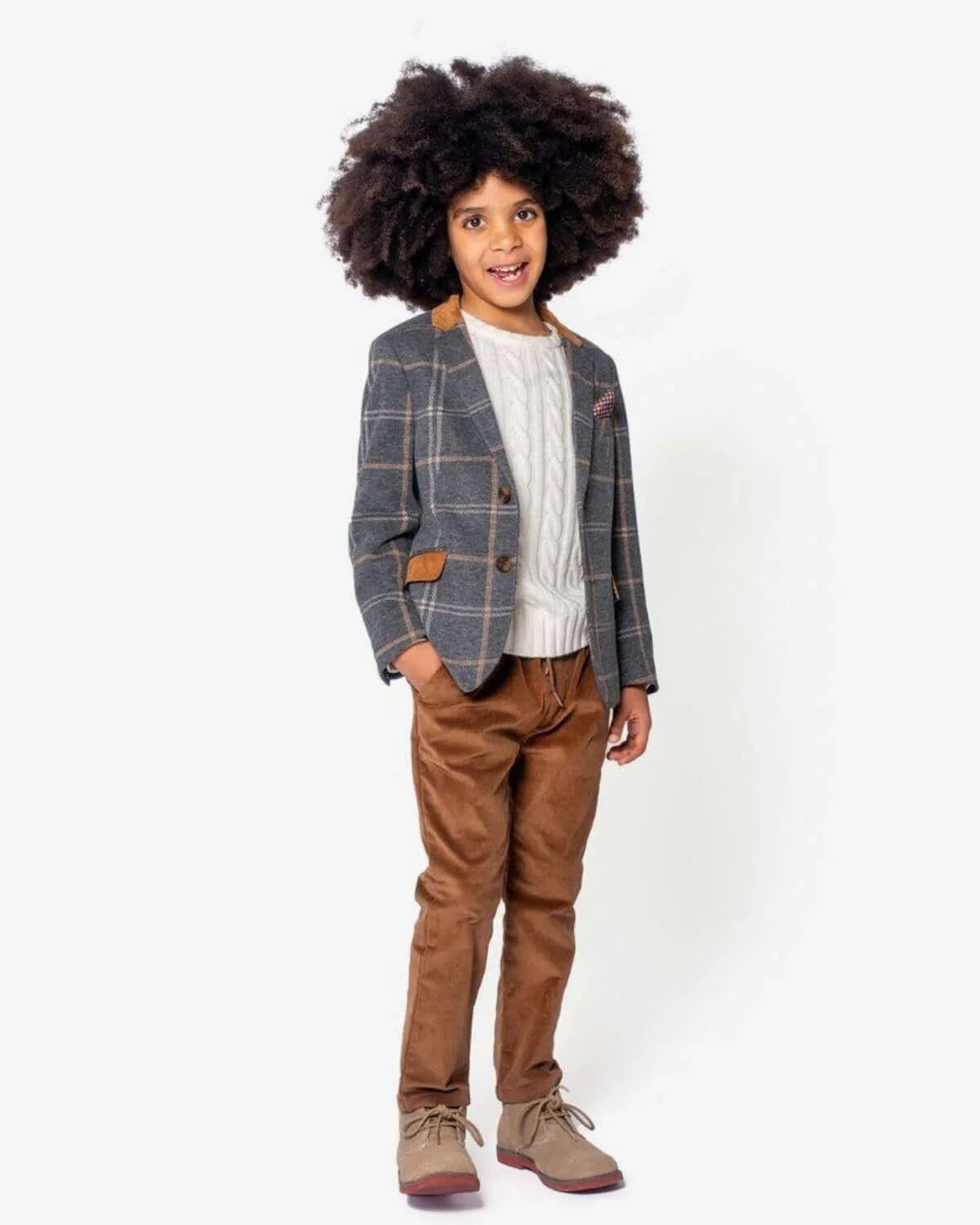 Appaman Club Pant in British Khaki, corduroy boys' trousers with drawstring waist