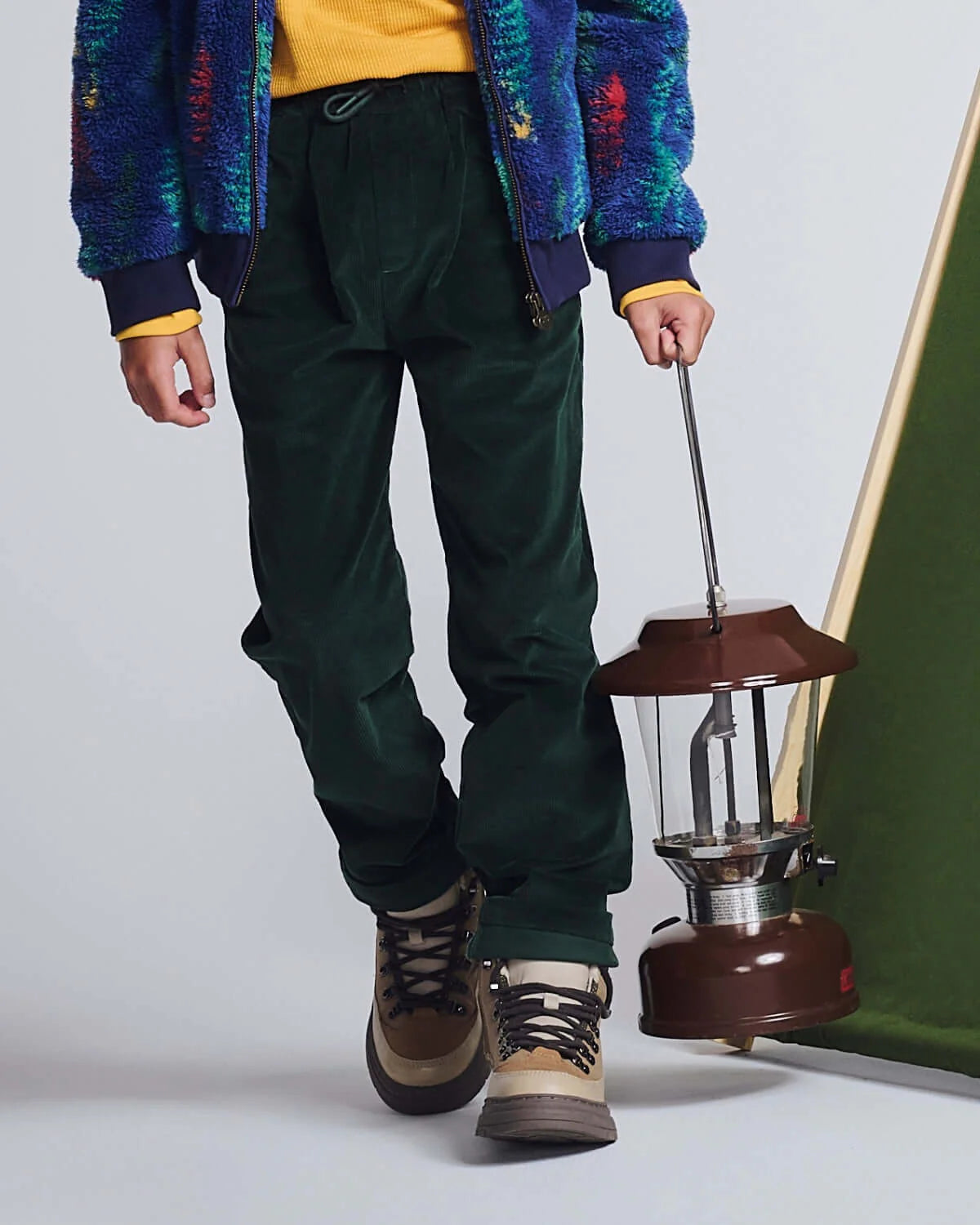 Appaman Club Pant in spruce textured fabric, boys' pants with relaxed fit
