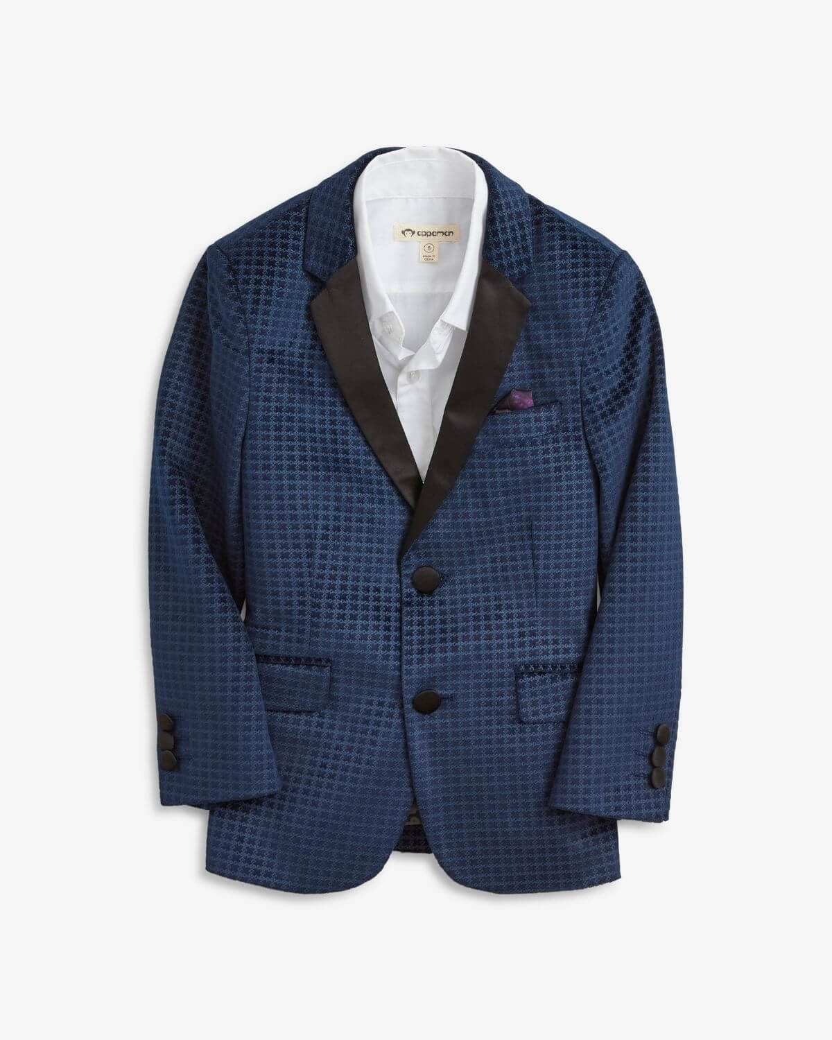 Navy Geo Tuxedo Jacket