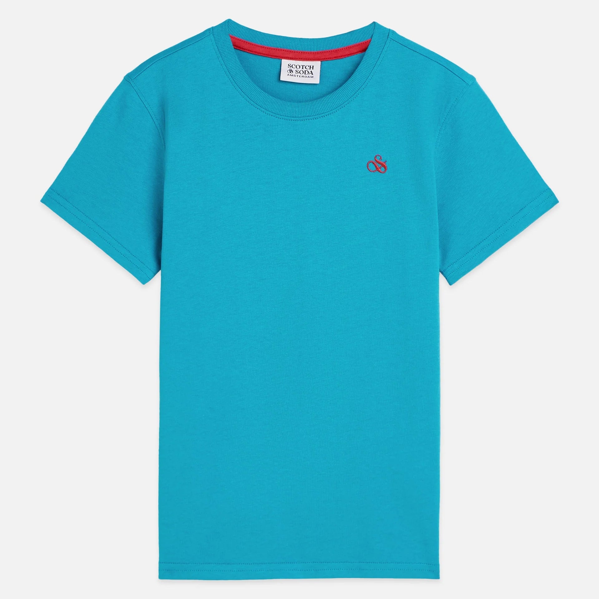 Scotch & Soda Core Chest Embroidery T-shirt in regular fit with subtle chest detail