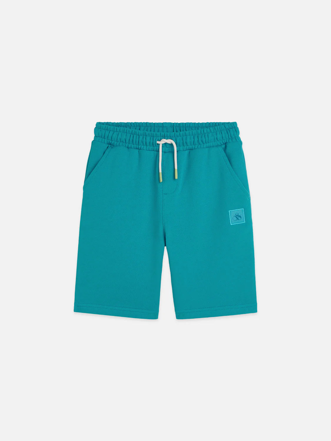 Core Logo Badge sweatshorts in Tahitian Teal by Scotch & Soda, regular fit