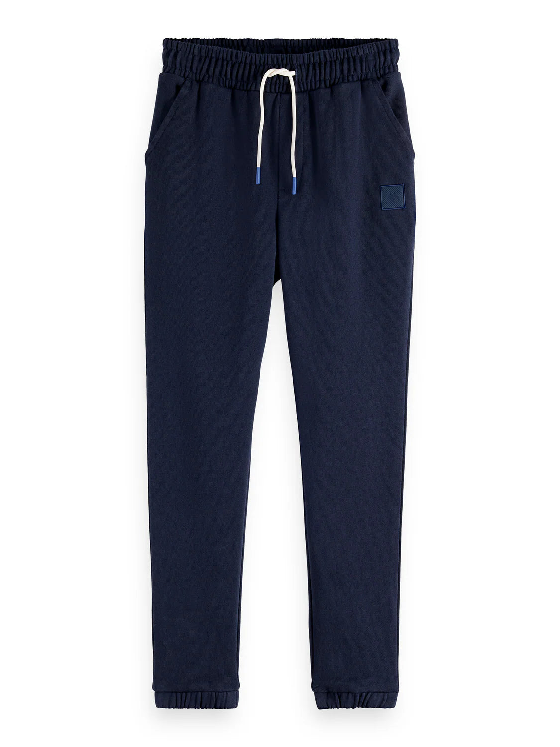 Navy Scotch & Soda Core Logo Badge sweatpants with signature logo detail on leg