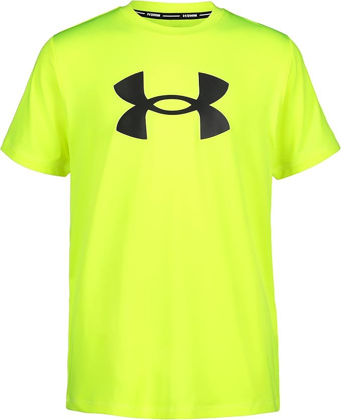 Under Armour swim shirt in bright hi-vis yellow