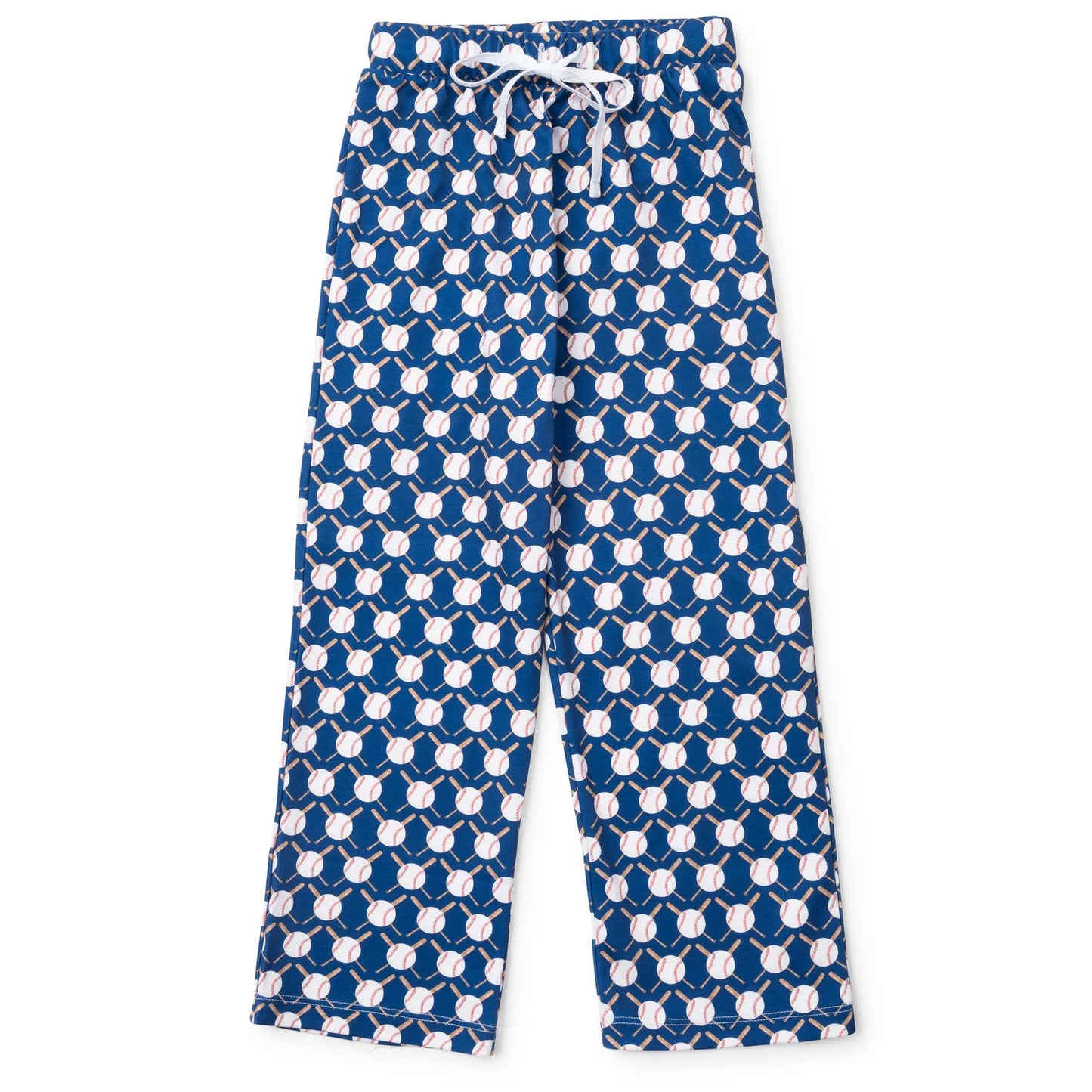 Beckett Hangout Pant in Up at Bat—soft Peruvian Pima cotton pull-on loungewear with drawstring waistband