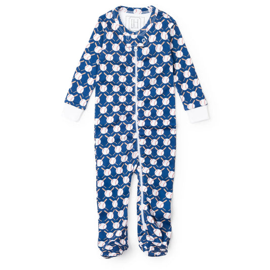 Parker Pima Cotton Zipper Pajama - Up At Bat