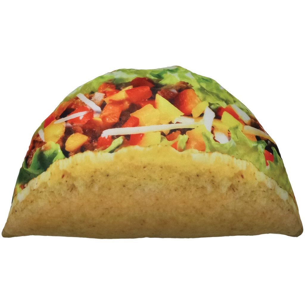 Taco-shaped microbead plush toy with soft polyester-spandex shell by Iscream