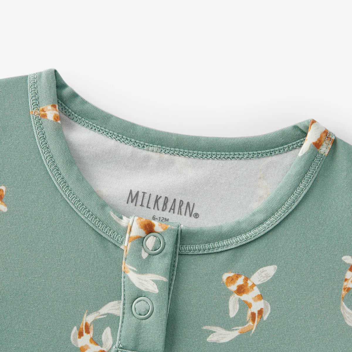 Cotton Stretch Shortall - Swimming Koi
